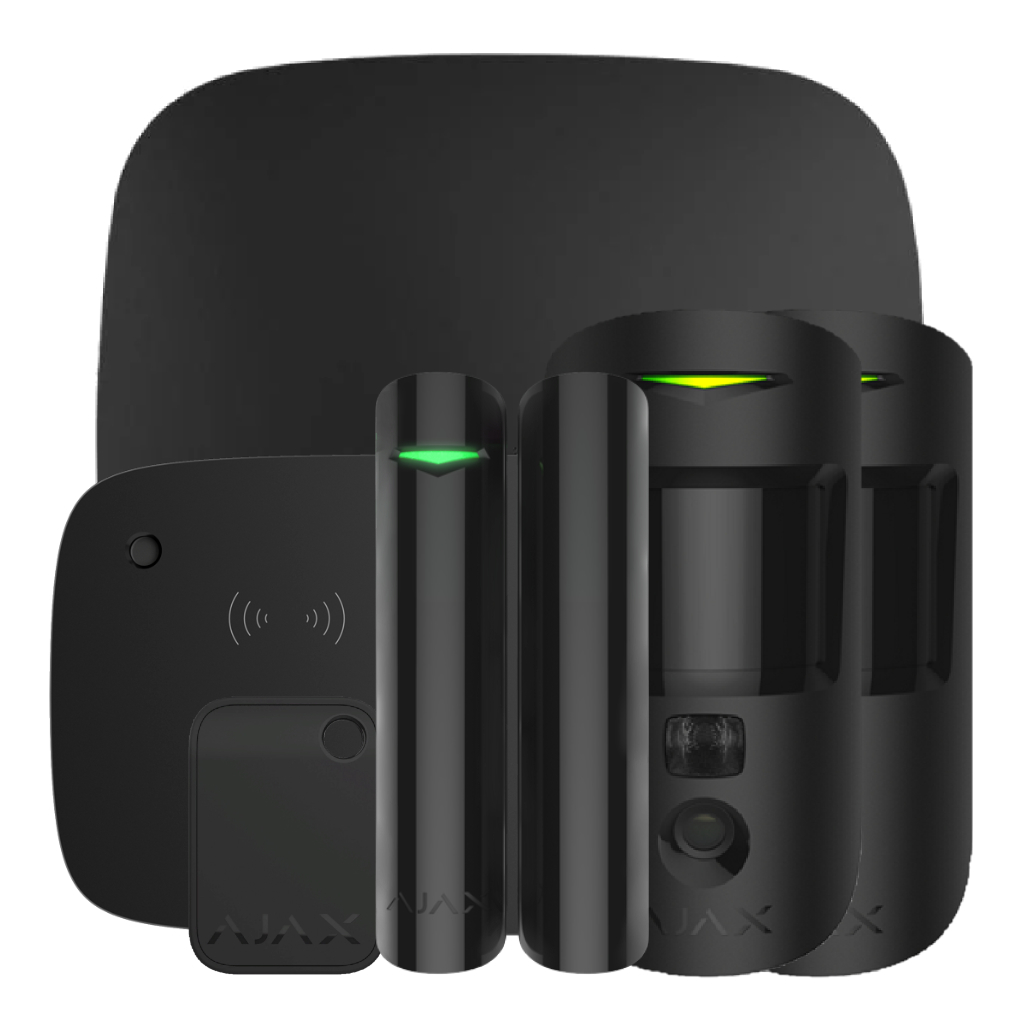 image_1024 Kit Ajax negro. Hub 2 2G + 2MotionCam + DoorProtectPlus + KeyPadCombi + Tag - Imagen 1