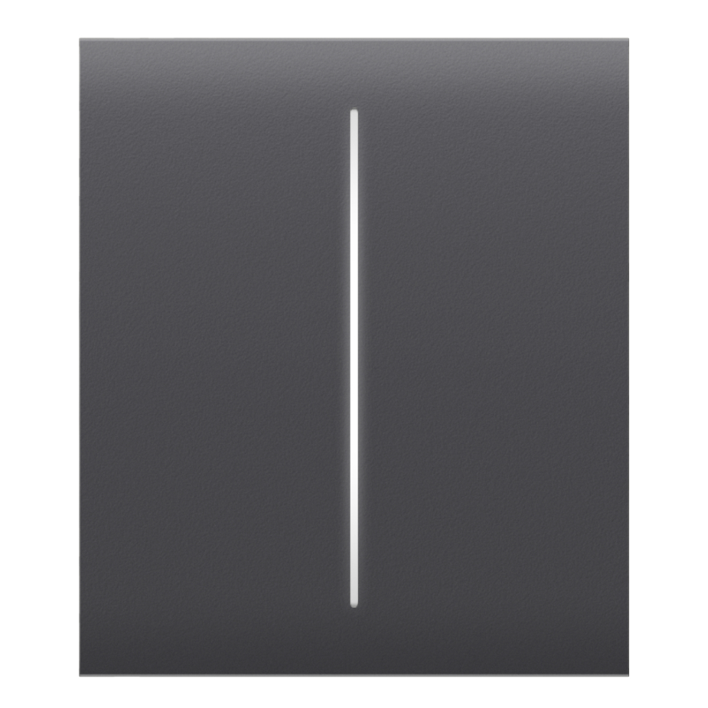 image_1024 Ajax LightSwitch CenterButton 2-gang. Plusador Central Doble. Color Grafito - Imagen 1