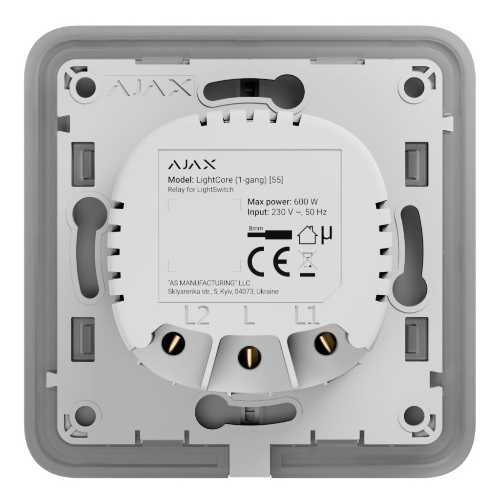 image_1024 Ajax LightSwitch LightCore 1-gang. Interruptor Simple - Imagen 1
