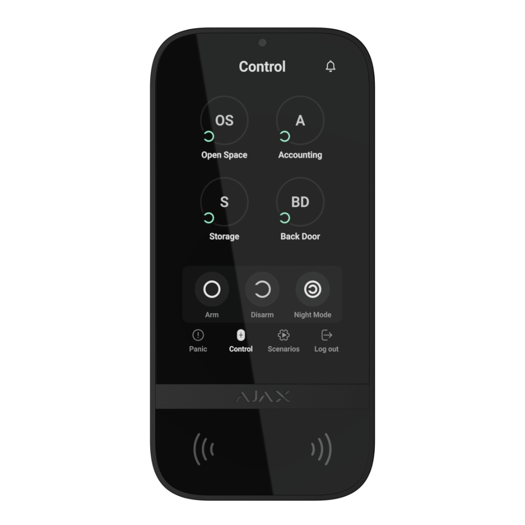 image_1024 Ajax KeyPad TouchScreen. Teclado Táctil con Lector Inalámbrico. Color Negro - Imagen 1