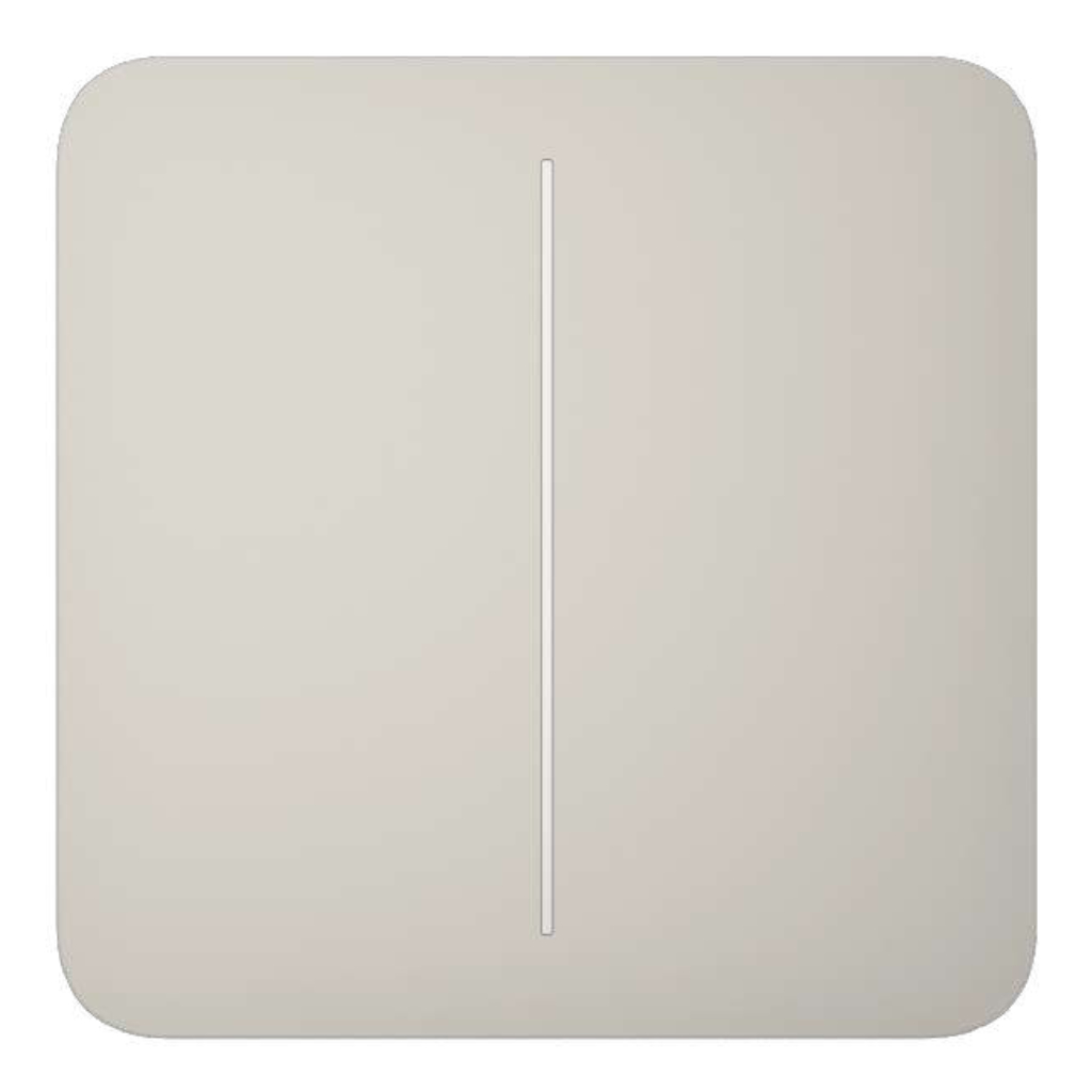 image_1024 Ajax LightSwitch SoloButton 2-gang. Pulsador Doble. Color Ostra - Imagen 1