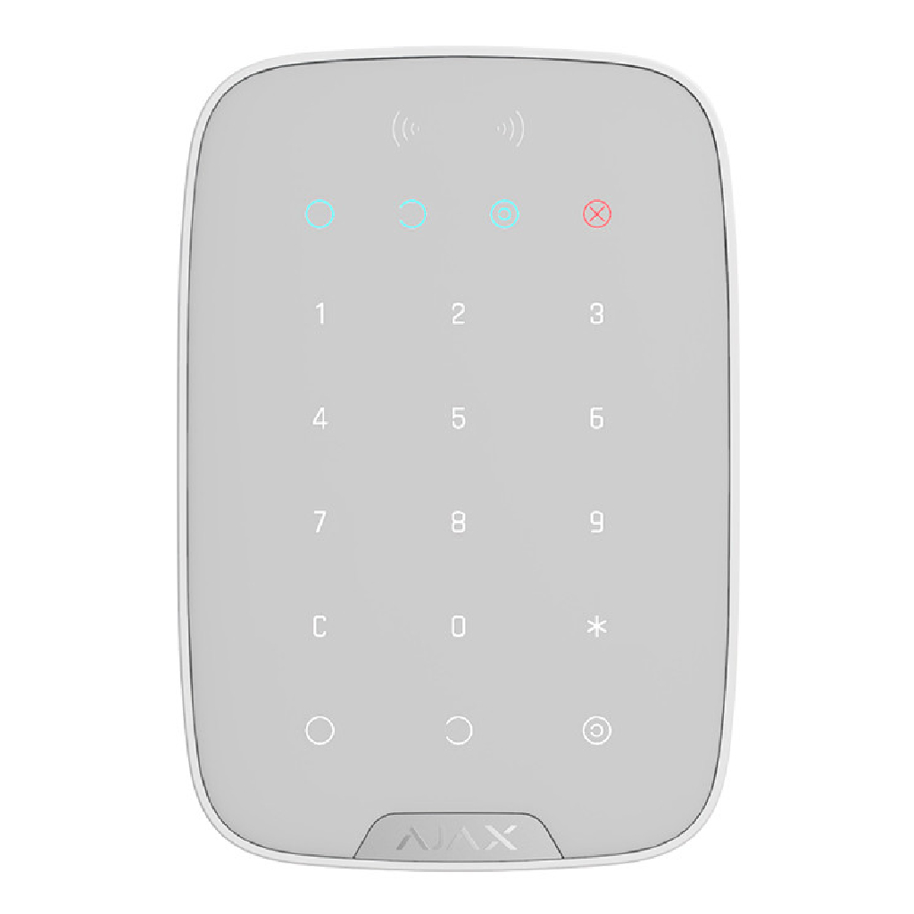 image_1024 Ajax KeyPad Plus. Teclado táctil con lector inalámbrico. Color blanco - Imagen 1