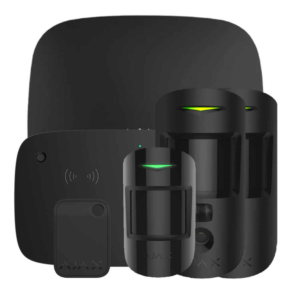 image_1024 Kit Ajax negro. Hub2 4G + 2MotionCamPHOD + MotionProtect + KeyPadCombi + Tag - Imagen 1